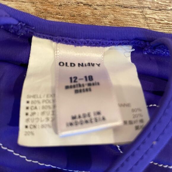 Wave Zone Bikini Two Piece Old Navy Purple One Piece Swimsuit Bundle Set Size 18 - Picture 7 of 9